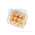 Porta del vassoio per le uova con coperchio e manici